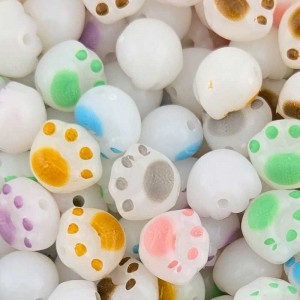 비즈팡 [RA-3-25]아크릴 통통발바닥통과형 12x11mm (내경1.6mm) 컬러멀티 (세로홀) ,10개
