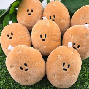 비즈팡 [PE-004]봉제인형키링용 폭신폭신 감자인형 삑삑이 70x85mm ,1개