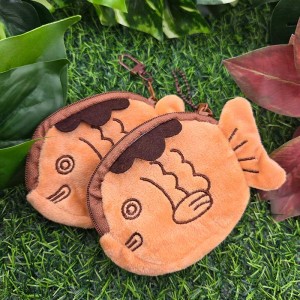 비즈팡 [PE-007]봉제인형키링용 붕어빵동전파우치 120x85mm (붕어빵동전지갑) ,1개