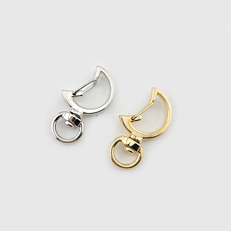 비즈팡 [TK-2-01]키링부자재 반달자물쇠 D고리 달D고리 18x34mm ,1개