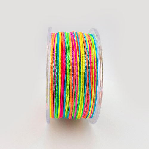 비즈팡 [YP-4-21]폴리매듭실 0.8mm 레인보우(21) ,1롤(35M)
