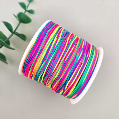 비즈팡 [YD-08-01]나일론매듭실 0.4mm 0.8mm 레인보우(Rainbow) ,10yd(900cm)