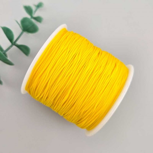 비즈팡 [YD-08-03]나일론매듭실 0.4mm 0.8mm 옐로(Yellow) ,10yd(900cm)