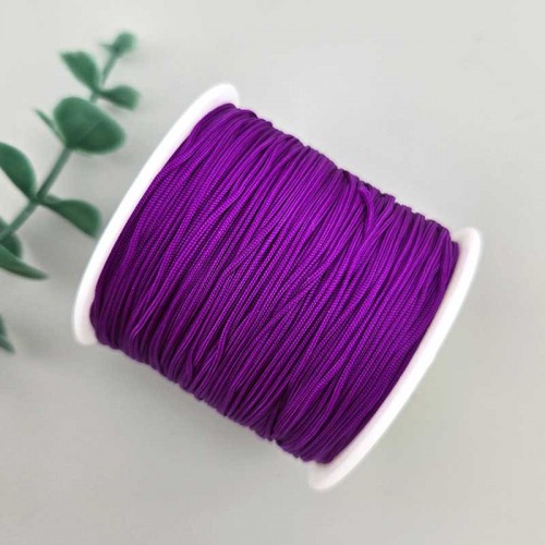 비즈팡 [YD-08-12]나일론매듭실 0.4mm 0.8mm 진보라/퍼플(Purple) ,10yd(900cm)