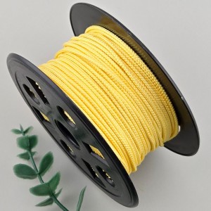 비즈팡 [Y1-25-02]인견매듭실 1.6mm 연노랑(LightYellow) 전통매듭끈 꼰소사끈 묵주 염주팔찌용