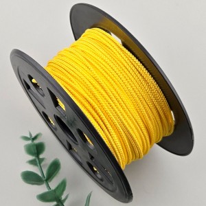 비즈팡 [Y1-25-03]인견매듭실 1.6mm 진노랑(DeepYellow) 전통매듭끈 꼰소사끈 묵주 염주팔찌용