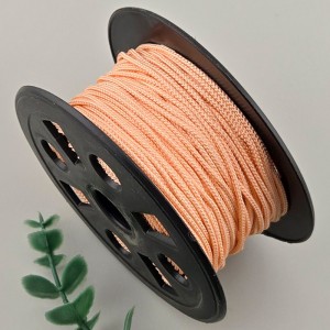비즈팡 [Y1-25-04]인견매듭실 1.6mm 피치색(Peach) 전통매듭끈 꼰소사끈 묵주 염주팔찌용