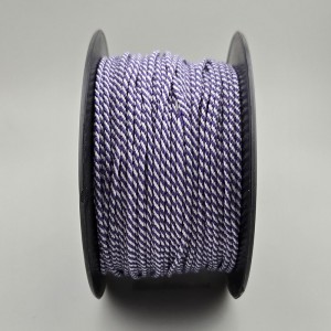 비즈팡 [Y1-31-05]폴리로프줄 폴리사선로프줄 1.5mm 퍼플화이트 ,1롤(100yd)