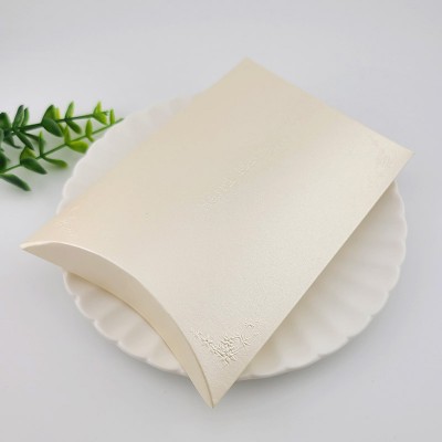 비즈팡 [Z-30-23]선물포장 반달상자 중 14x10cm 아이보리 Hand Made ,1팩(50개)