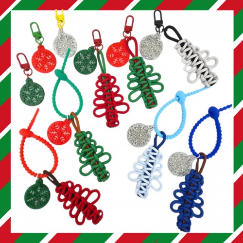 비즈팡 [DIY키링] 겨울에 하기 좋은 오너먼트 눈꽃볼 나무트리 매듭키링 눈꽃볼펜던트 #오너먼트펜던트 #나무트리매듭만들기 #로프줄 3mm (130cm필요) #전통매듭만들기 #크리스마스키링