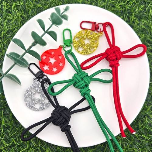 비즈팡 [DIY키링] 겨울에 하기 좋은 오너먼트 스타볼 동심결매듭키링 #스타볼펜던트 #오너먼트펜던트 #동심결매듭만들기 #로프줄 3mm (90cm필요) #전통매듭만들기