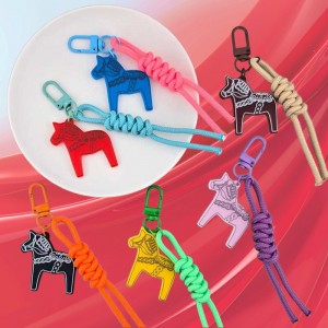 비즈팡 [DIY키링] 전통매듭 붉음말의해 1탄 조랑말 로프줄3mm 합장매듭만들기 #합장매듭매듭키링  #합장매듭키링만들기 (45cm필요) #전통매듭만들기