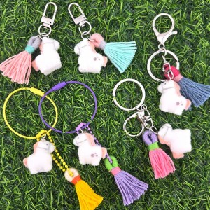 비즈팡 [DIY키링] 전통매듭 후로킹붉은말돌돌이태슬키링 후로킹말 #돌돌이면태슬40mm #전통매듭만들기