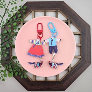 비즈팡 [DIY키링] 전통굿즈 색동한복 남아한복 여아한복 색동설까치 #복주머니 #꽃버선 #새해선물 #전통매듭만들기