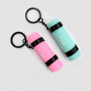 비즈팡 [PD-014]부드러운 실리콘 미니어처 헬스키링 요가매트키링 (1개)