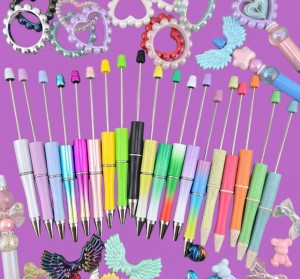 비즈팡 [BG-1-00P]볼꾸 볼펜꾸미기 펜꾸 꾸미기재료 비즈볼펜 14.5cm  모음,1개