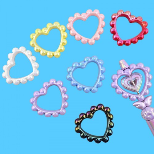 비즈팡 [BG-3-01]볼꾸파츠 오로라하트프레임 43x38mm (내경2.5mm) ,1개