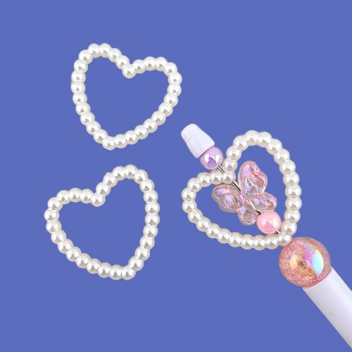 비즈팡 [BG-3-10]볼꾸파츠 진주하트프레임 40x37mm (내경2.4mm) ,1개