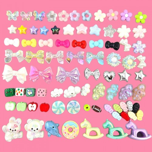 비즈팡 [BG-4-00]볼꾸 볼펜꾸미기 펜꾸 꾸미기재료 볼꾸파츠1 통과형비즈 모음  볼꾸비즈 키링용 ,1개