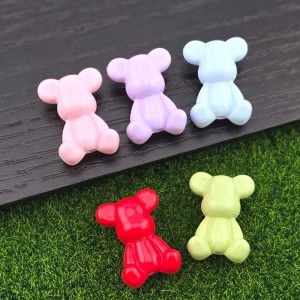비즈팡 [BG-4-48]볼꾸파츠 아크릴 베어곰돌이 통과형 16x24mm (내경2.9mm) 볼꾸비즈 키링용 ,1개1개