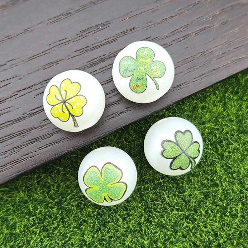 비즈팡 [BG-5-09]볼꾸파츠 아크릴 진주네잎클로버볼 16mm (내경2.6mm) 볼꾸비즈 키링용 ,1개