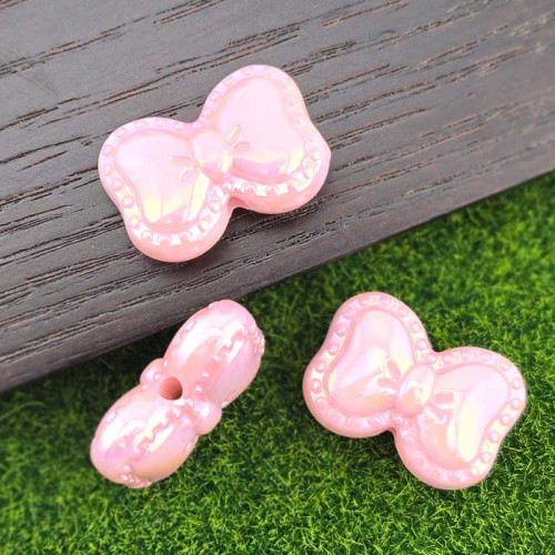 비즈팡 [BG-5-11]볼꾸파츠 아크릴 오로라도트리본 25x18mm (내경2.4mm) 볼꾸비즈 키링용 ,1개