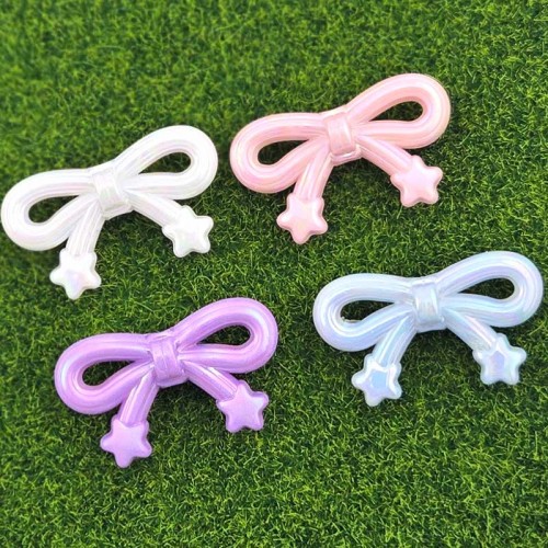 비즈팡 [BG-5-10]볼꾸파츠 아크릴 오로라별리본 34x20mm (내경3.2mm) 볼꾸비즈 키링용 ,1개