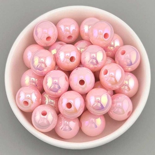 비즈팡 [BG-8-06]볼꾸파츠 아크릴볼 오로라볼 12mm (핑크) 볼꾸비즈볼 키링용 ,10개