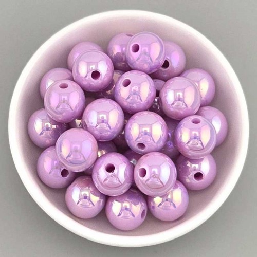 비즈팡 [BG-8-07]볼꾸파츠 아크릴볼 오로라볼 12mm (퍼플) 볼꾸비즈볼 키링용 ,10개
