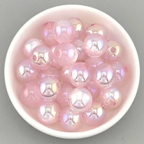 비즈팡 [BG-8-17]볼꾸파츠 아크릴볼 캣츠아이볼 12mm (핑크) 볼꾸비즈볼 키링용 ,1개