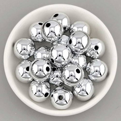 비즈팡 [BG-8-32]볼꾸파츠 CCB볼 14mm (내경 2.9mm) (실버) 볼꾸비즈볼 키링용,1개